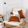 Cotton Canvas Printed Leather Double Sofa Cushion Cover Geometric miniinthebox