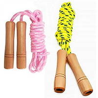 Cotton Jump Rope for Kids Children Students 2Pack Wooden Handle Adjustable Cotton Braided Fitness Skipping Rope miniinthebox