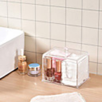 Cotton Receive A Case Acrylic Thickening Transparent Swab Box Of Multi-function Receive Arrange Desktop Cosmetics
