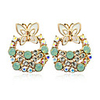 Country Style Bow Diamond Studded Ear Studs