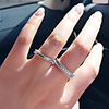 Couple Rings AAA Cubic Zirconia Geometrical Silver Brass Blessed Luxury Sweet 1 set 6 7 8 9 10 / Couple