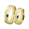 Couple Rings AAA Cubic Zirconia Golden Black Stainless Steel Titanium Steel Gold Plated Love Ladies Luxury 2pcs / Couple