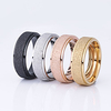 Couple Rings Black Champagne Gold Stainless Steel Titanium Steel Gold Plated Friendship Ladies Basic 6 7 8 9 / Women