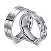 couple rings for him and her stainless steel matching promise ring princess cut bridal wedding engagement bands cubic zirconia cz rings for women men love bridal jewelry boys gifts,  US size 5-13