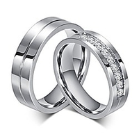couple rings for him and her stainless steel matching promise ring princess cut bridal wedding engagement bands cubic zirconia cz rings for women men love bridal jewelry boys gifts,  US size 5-13