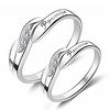 Couple Rings Geometrical Silver Copper Silver-Plated Precious Fashion 2pcs Adjustable / Couple