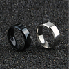 Couple Rings Hollow Black Gold Silver Titanium Steel Blessed Faith Simple Romantic Korean 1pc 6 7 8 9 10 / Men