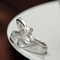 Couple Rings Silver Sterling Silver Ladies Fashion 2pcs One Size / Couple