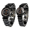 Couple Style Ceramic Analog Quartz Wrist Watch (Black)