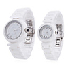 Couple Style Ceramic Analog Quartz Wrist Watch (White)