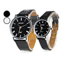 Couple Style PU Analog Quartz Wrist Watch (Assorted Colors)