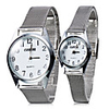 Couple Style Unisex Steel Analog Quartz Wrist Watch (Silver)