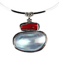Cowry Elliptical Style with Rammel Necklace for Women (Multi-Color)
