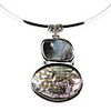 Cowry Irregular Shape with Abalone Cabochon Style Necklace for Women (Multi-Color)