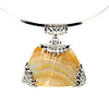 Cowry Ladder-Shaped with Wrap-Around Pattern Necklace for Women (Yellow)