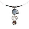 Cowry Three-Layer Irregular Shape Necklace for Women (Multi-Color)