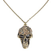 Crazy Skull Necklace with Rhinestone