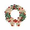 created crystal brooches for women wreath flower brooch pins christams gift