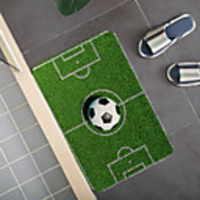 Creative 3D Printing Footbal Field Hallway Carpet and Rugs for Bedroom Living Room Carpet Kitchen Bathroom Anti-Slip Floor Mats