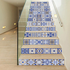 Creative 3d Staircase Diy Sticker Classic Blue Tile Home Decoration Sticker Waterproof 3d Stereo Wall Sticker 13 Piece Set miniinthebox