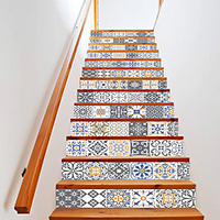 Creative 3d Staircase Diy Sticker European Style Tile Home Decoration Sticker Waterproof 3d Stereo Wall Sticker 13 Piece Set miniinthebox