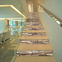 Creative 3d Stairs Diy Stickers Creative Stone Grain Home Decoration Stickers Waterproof 3d Stereo Wall Stickers 13 Piece Set miniinthebox
