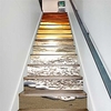 Creative 3d Stickers 13 Pieces Of Seaside Staircase Stickers At Dusk Step Renovation Stickers Self-adhesive Pvc Removable Decorative Wall Stickers miniinthebox
