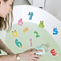Creative Digital Cartoon Bathtub Waterproof Stickers Children