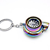 Creative Electric Turbo Lighter Key Chain USB Rechargeable Cigarette Lighter Key Ring with LED Light and Sound