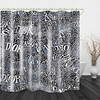 Creative Letters Print Waterproof Fabric Shower Curtain for Bathroom Home Decor Covered Bathtub Curtains Liner Includes with Hooks