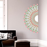 Creative Personality Colorful Mandala Culture Yoga Home Background Decoration Can Be Removed Stickers