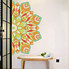 Creative Personality Colorful Mandala Culture Yoga Home Background Decoration Can Be Removed Stickers