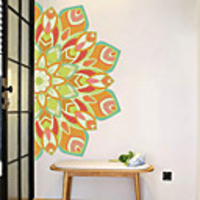 Creative Personality Colorful Mandala Culture Yoga Home Background Decoration Can Be Removed Stickers