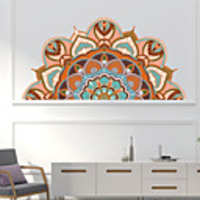Creative Personality Colorful Mandala Culture Yoga Home Background Decoration Can Be Removed Stickers