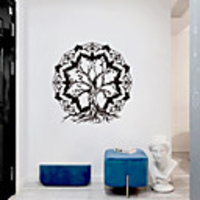 Creative Personality Tree Of Life Mandala Culture Yoga Home Background Decoration Can Be Removed Stickers