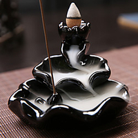 Creative Reflux Incense Holder Ceramic Backflow Waterfall Smoke Incense Burner Home Decor Teahouse Use Stick Censer