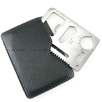 Credit Card Survival Tool Stainless Steel Outdoor Silver