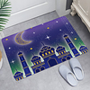 Crescent Moon Purple Castle Digital Printing Floor Mat Modern Bath Mats Nonwoven / Memory Foam Novelty Bathroom