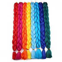 Crochet Hair Braids Jumbo Box Braids Synthetic Hair Long Braiding Hair 1pc / pack