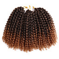 Crochet Hair Braids Marley Bob Box Braids Blonde Auburn Synthetic Hair 8 inch Short Braiding Hair 60 roots / pack 3pcs / pack