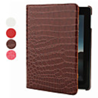 Crocodile Skin 360°Rotatable PU Leather Case for iPad 2