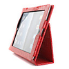 Crocodile Skin Grain Protective Case and Stand for Apple iPad 2 (Red)