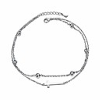 cross anklet for women s925 sterling silver adjustable foot ankle bracelet