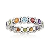 cross-border hot style fashion exquisite single row multicolor zircon ring female color rhinestone simple row ring ring bracelet miniinthebox
