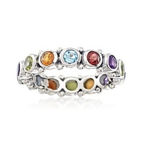 cross-border hot style fashion exquisite single row multicolor zircon ring female color rhinestone simple row ring ring bracelet miniinthebox