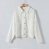 cross-border source of 2020 autumn new white denim jacket miniinthebox