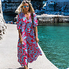 cross-border wish aliexpress amazon 2021 summer new printed long skirt casual mid-waist pullover dress miniinthebox