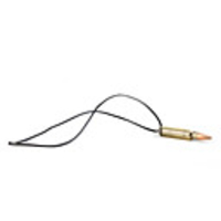 Cross Fire Pointed Bullet Necklace