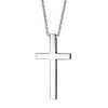 cross necklace for men women stainless steel silver plain cross pendant necklace simple jewelry gifts,  gifts box package,  24 inches chain
