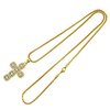 Cross Necklace Pave Friends Trendy Alloy Gold 75 cm Men